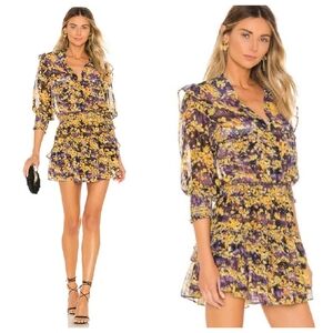 Misa Riona Tiered Ruffle Floral Mini Dress